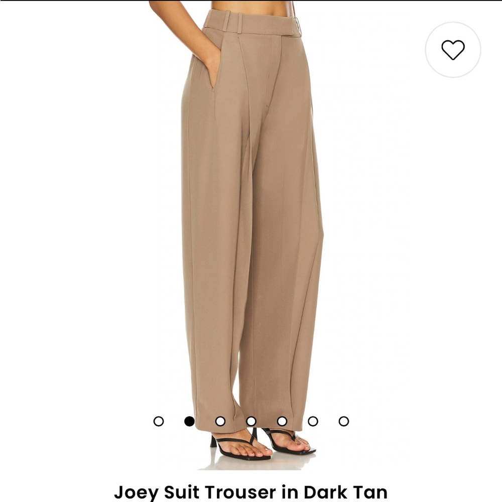 RE ONA Joey Suit Trouser in Dark Tan XS Like New